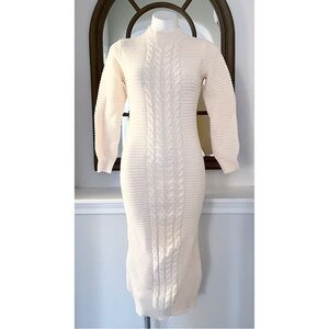 Chic Me Cable Knit Sweater Dress Size S New in Packaging